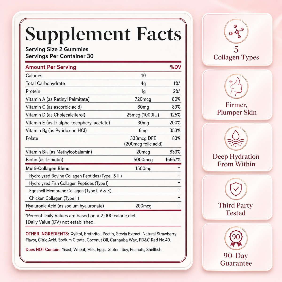 Réflore™ Multi-Collagen Gummies for Perimenopause Skin