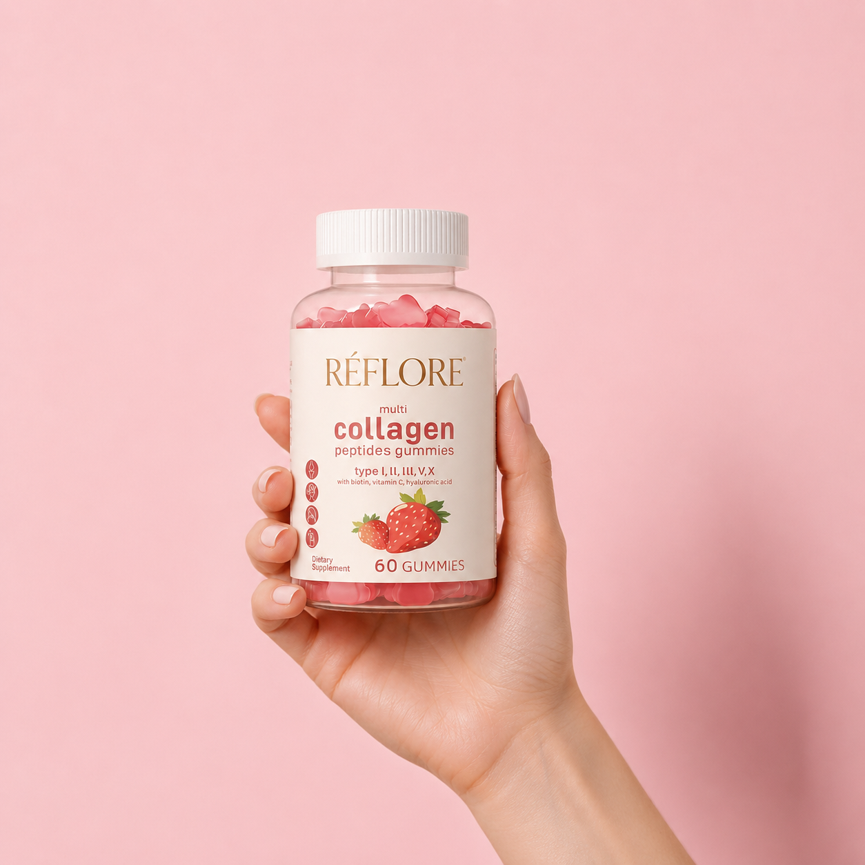 Réflore™ Multi-Collagen Gummies for Perimenopause Skin